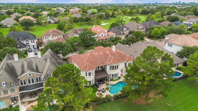 3319 Bridgeberry Ln, Houston, TX 77082 - aerial perspective of suburban area featuring a pool area
