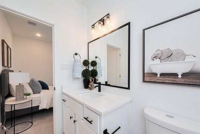 2710 Bostic St, Houston, TX 77093 - bathroom with vanity and recessed lighting