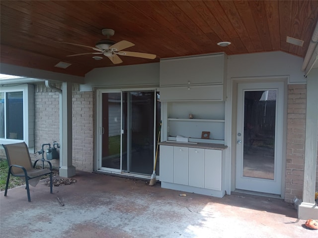 18602 Lippizaner Dr, Cypress, TX 77433 - view of patio / terrace with ceiling fan