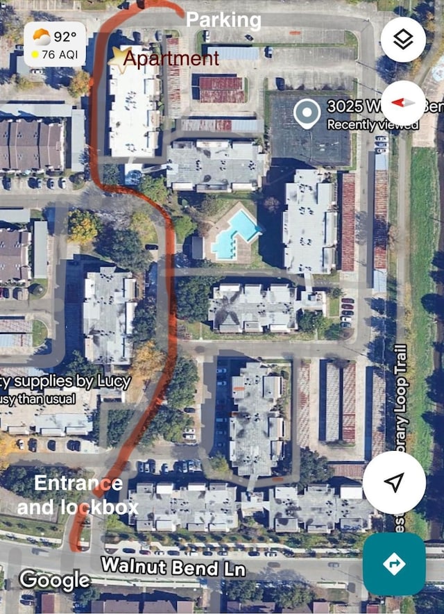 3025 Walnut Bend Ln Unit 37, Houston, TX 77042 - aerial map of property and surrounding area