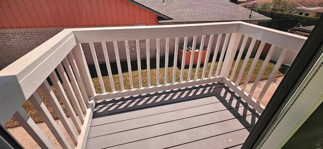 47 W Dansby Dr, Galveston, TX 77551 - view of wooden deck