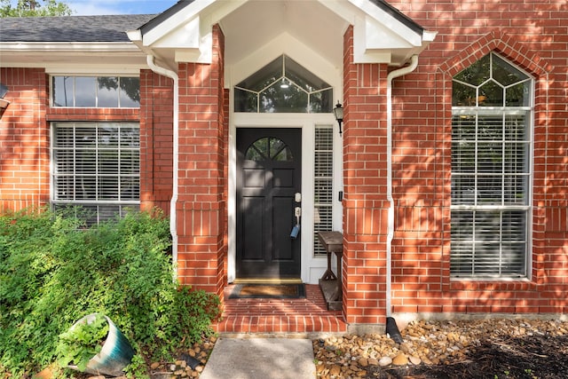 14619 Townsend Ct, Cypress, TX 77429 - property entrance featuring brick siding and a shingled roof