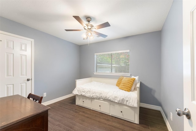 14619 Townsend Ct, Cypress, TX 77429 - bedroom featuring dark wood-style floors and ceiling fan