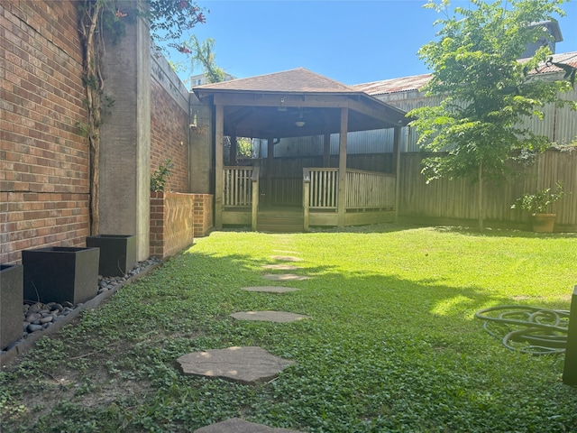 607 Oakley St Unit 5, Houston, TX 77006 - view of yard with a gazebo