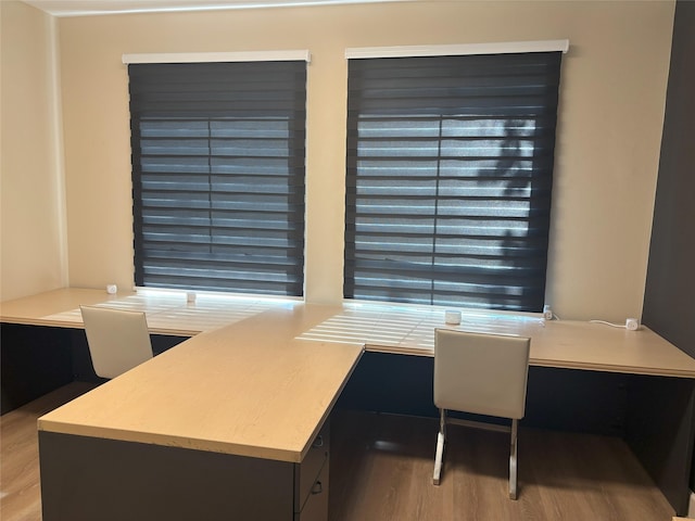 607 Oakley St Unit 5, Houston, TX 77006 - office featuring wood finished floors and built in study area