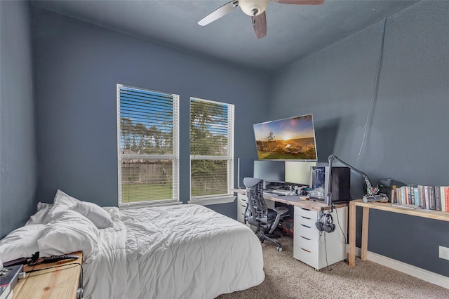 18115 Stari Most Ln, Houston, TX 77044 - carpeted bedroom featuring an office area and ceiling fan