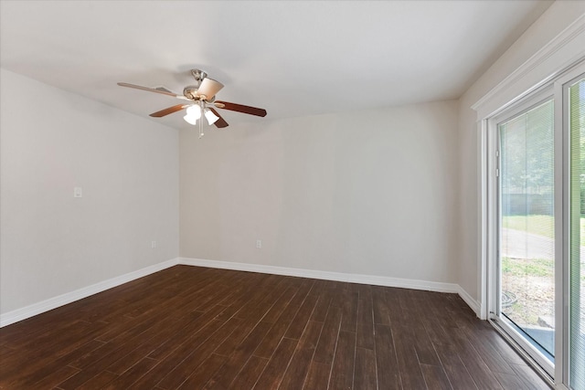 1503 Briar Cliff St, Conroe, TX 77385 - unfurnished room with dark wood-type flooring and a ceiling fan