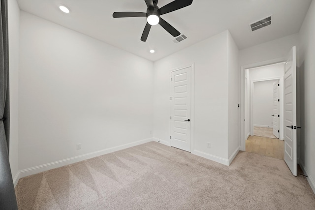 24914 Heather Glade Trl, Tomball, TX 77375 - unfurnished bedroom featuring carpet, recessed lighting, a ceiling fan, and a closet