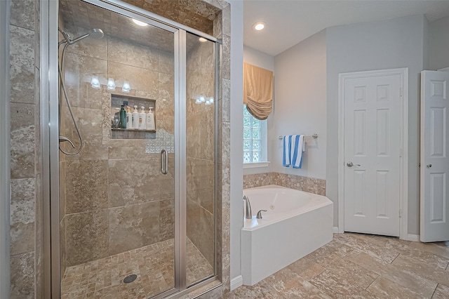 6018 Rapid Creek Ct, Houston, TX 77345 - full bathroom featuring a garden tub and a stall shower