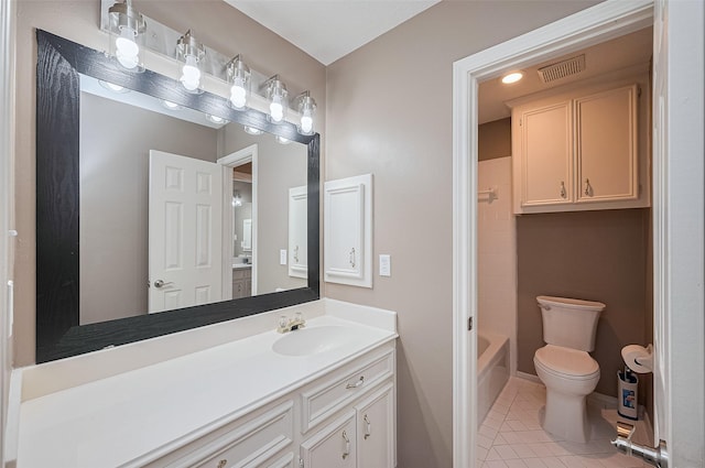 6018 Rapid Creek Ct, Houston, TX 77345 - full bath featuring vanity, tile patterned floors, and washtub / shower combination