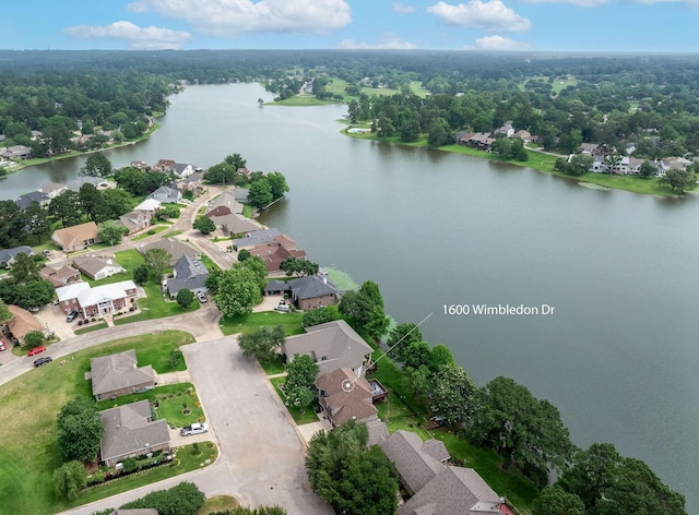1600 Wimbledon Dr, Huntsville, TX 77340 - aerial perspective of suburban area with a large body of water