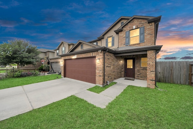 2702 Urban Glen Ct, Houston, TX 77038 - view of front of home with driveway, brick siding, and a garage