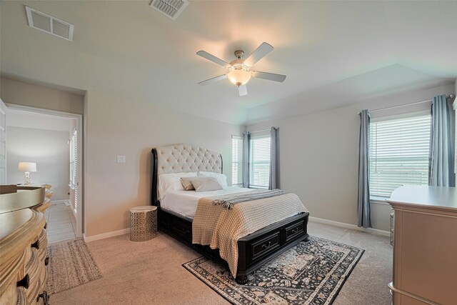 10005 Hermann Trce, Texas City, TX 77591 - bedroom featuring light colored carpet and ceiling fan