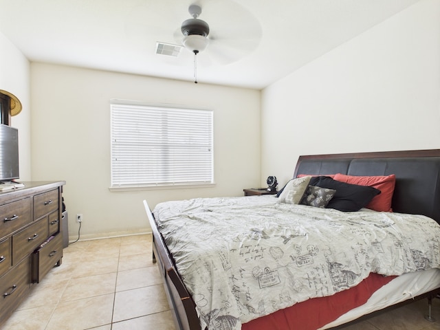 9439 Amethyst Glen Dr, Rosharon, TX 77583 - bedroom with light tile patterned floors and a ceiling fan