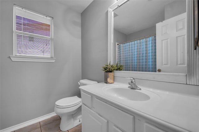 20607 Dademount Ct, Richmond, TX 77407 - bathroom with tile patterned flooring, vanity, and a shower with shower curtain