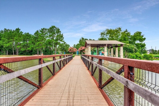 23 N Wheatleigh Dr, Tomball, TX 77375 - dock area with a gazebo