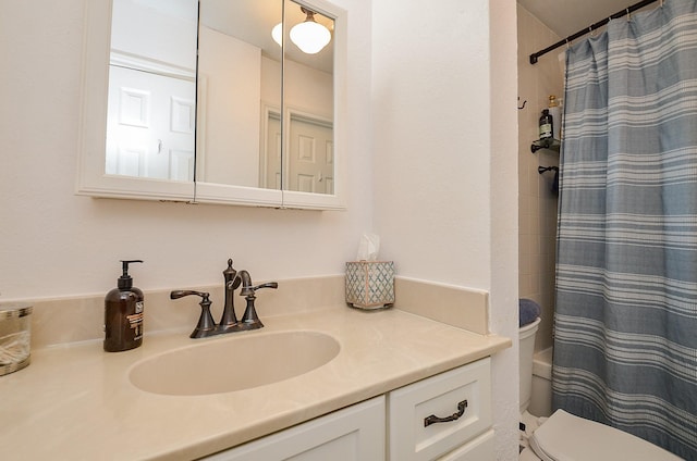 22410 Bucktrout Ln, Katy, TX 77449 - bathroom featuring vanity and a shower with shower curtain