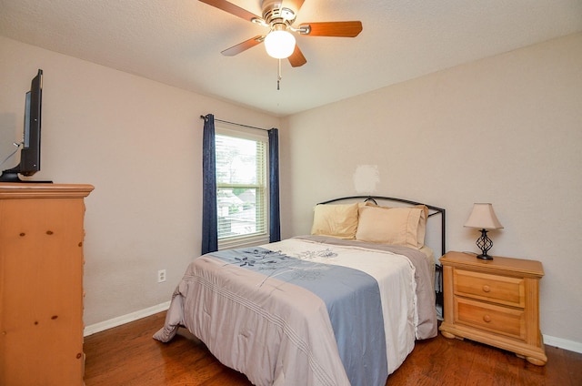 22410 Bucktrout Ln, Katy, TX 77449 - bedroom with wood finished floors and a ceiling fan