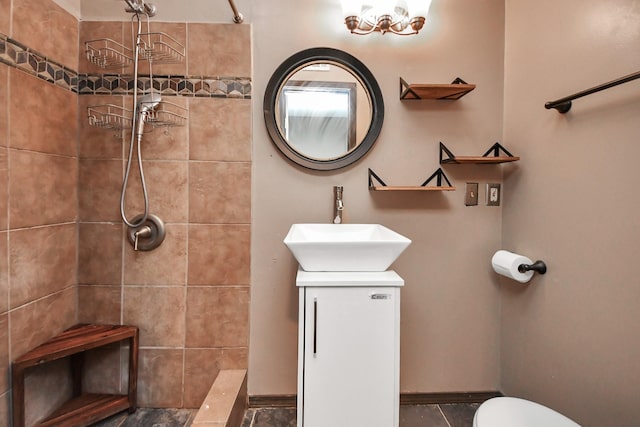 7655 Bellerive Dr Unit 3, Houston, TX 77036 - full bath with tiled shower and vanity