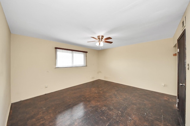 7655 Bellerive Dr Unit 3, Houston, TX 77036 - unfurnished room with a ceiling fan and wood finished floors
