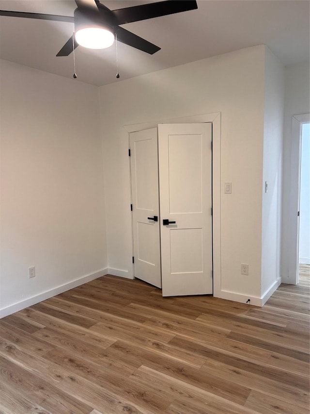6206 Lyndhurst Dr, Houston, TX 77087 - unfurnished bedroom featuring light wood-style floors and ceiling fan