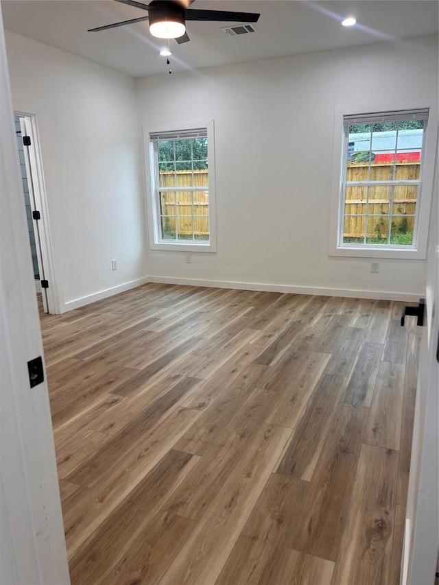6206 Lyndhurst Dr, Houston, TX 77087 - unfurnished room featuring ceiling fan and wood finished floors