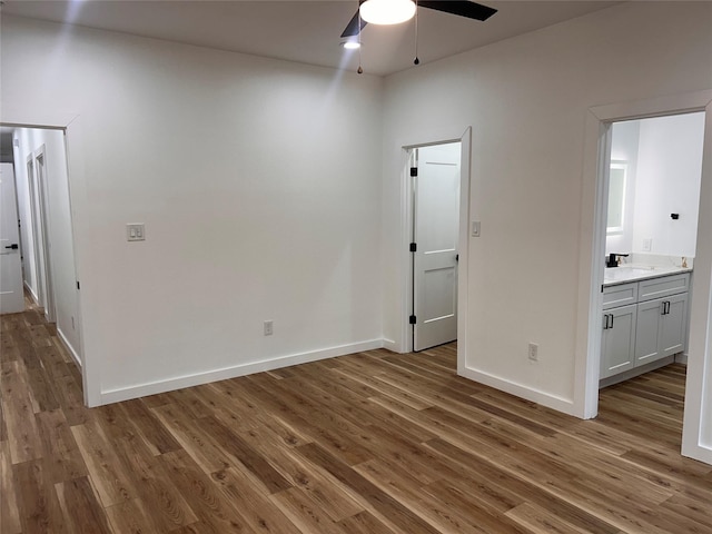 6206 Lyndhurst Dr, Houston, TX 77087 - spare room with a ceiling fan and wood finished floors