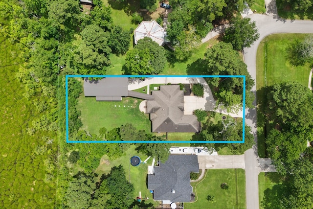 806 Garrett Dr, Magnolia, TX 77354 - aerial view of property's location with property boundaries highlighted
