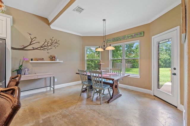 806 Garrett Dr, Magnolia, TX 77354 - dining room featuring ornamental molding and baseboards