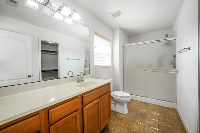 2630 Skyview Crest Ct, Houston, TX 77047 - full bath featuring a stall shower, vanity, and a spacious closet