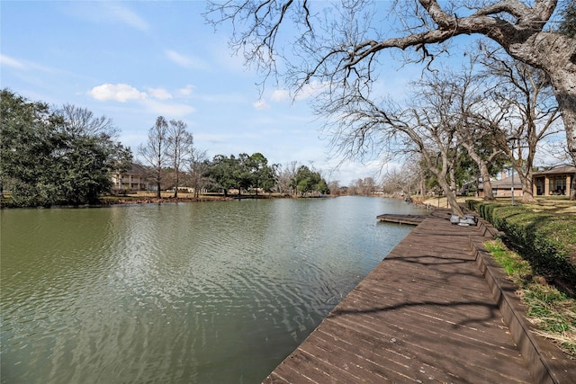 4611 Diamond Springs Dr, Missouri City, TX 77459 - dock area featuring a water view