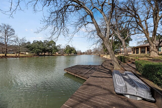4611 Diamond Springs Dr, Missouri City, TX 77459 - dock area featuring a water view