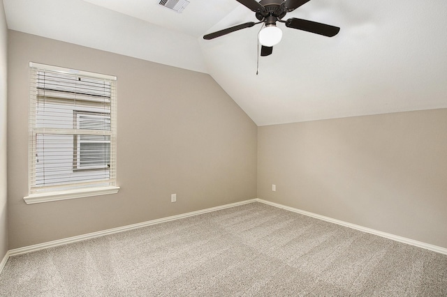 20226 Overland Hills Ln, Cypress, TX 77433 - additional living space with lofted ceiling, carpet, and ceiling fan