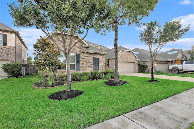 20226 Overland Hills Ln, Cypress, TX 77433 - view of front of home featuring brick siding, driveway, a garage, and roof with shingles