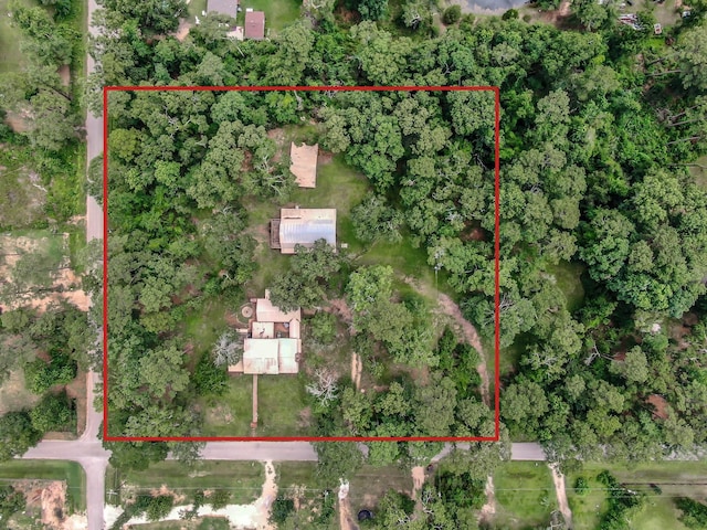 17230 Pioneer Trl, Conroe, TX 77302 - aerial overview of property's location with property boundaries highlighted