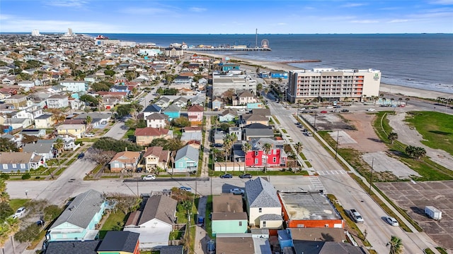 2413 34th St, Galveston, TX 77550 - aerial view of residential area with a nearby body of water