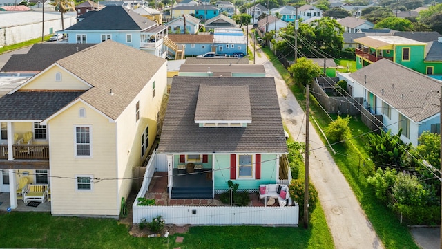 2413 34th St, Galveston, TX 77550 - aerial perspective of suburban area