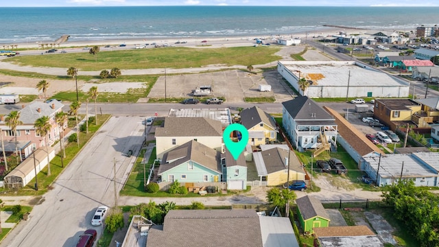 2413 34th St, Galveston, TX 77550 - aerial perspective of suburban area featuring unending shoreline