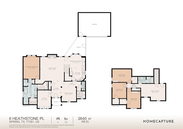 6 Heathstone Pl, The Woodlands, TX 77381 - view of home floor plan