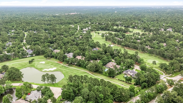 6 Heathstone Pl, The Woodlands, TX 77381 - aerial overview of property's location with a golf club and nearby suburban area