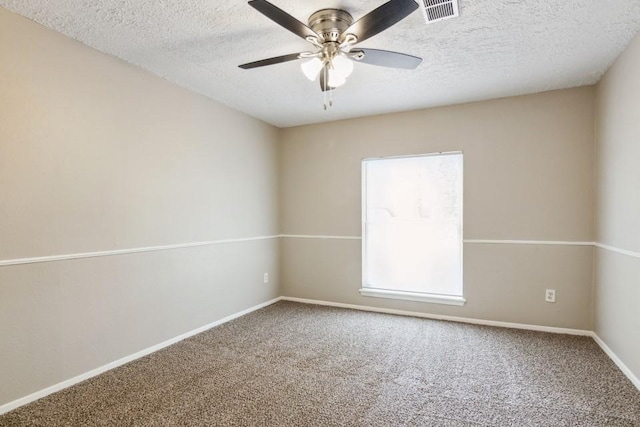 4710 N Cashel Cir, Houston, TX 77069 - spare room with carpet, a ceiling fan, and a textured ceiling