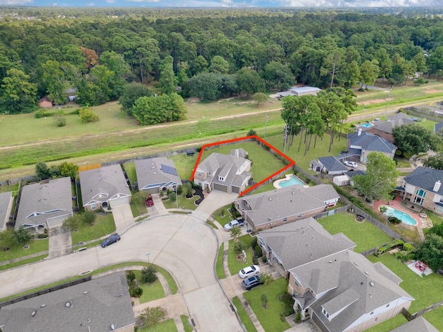 16003 Cypress Farms Dr, Cypress, TX 77429 - aerial overview of property's location featuring property boundaries highlighted and nearby suburban area