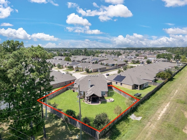 16003 Cypress Farms Dr, Cypress, TX 77429 - aerial perspective of suburban area with property boundaries highlighted