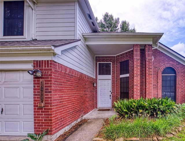 14715 Cobre Valley Dr, Houston, TX 77062 - entrance to property with brick siding and an attached garage