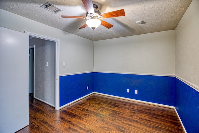 14715 Cobre Valley Dr, Houston, TX 77062 - unfurnished room with a ceiling fan, a textured ceiling, and wood finished floors