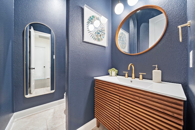 28106 Island Manor Ln, Fulshear, TX 77441 - bathroom with vanity and tile patterned flooring