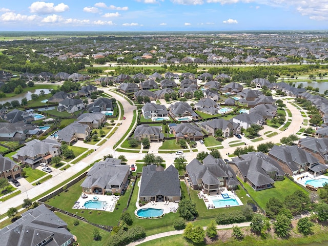 28106 Island Manor Ln, Fulshear, TX 77441 - aerial view of property and surrounding area with a pool and nearby suburban area