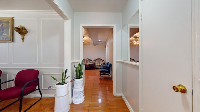 9030 Troulon Dr, Houston, TX 77036 - corridor with light wood finished floors