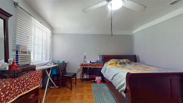 9030 Troulon Dr, Houston, TX 77036 - bedroom with a ceiling fan and ornamental molding
