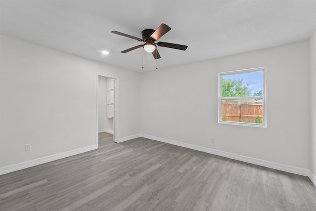 1615 Hiller St, Houston, TX 77015 - unfurnished room featuring wood finished floors, ceiling fan, and recessed lighting